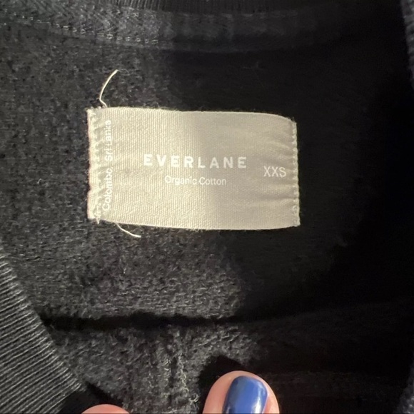 Everlane Puff Sleeve Organic Cotton Sweatshirt Dress Black Size XXS - Picture 9 of 12